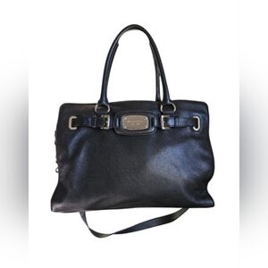 Michael Kors Black Leather Tote Bag